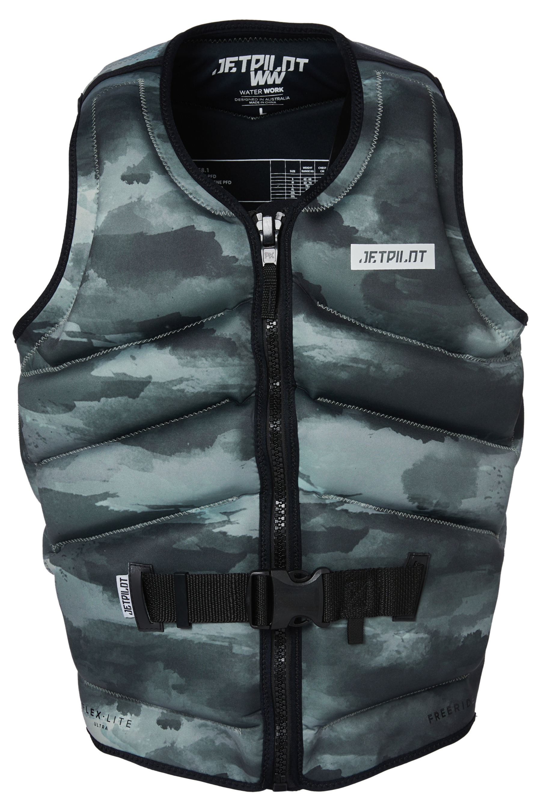 Jetpilot Freeride Mens Life Jacket - Green Camo